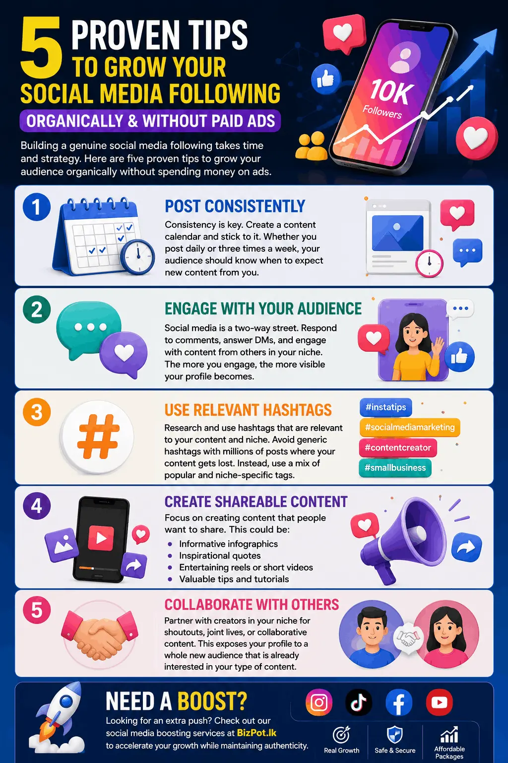 5 Tips to Grow Your Social Media Following Organically